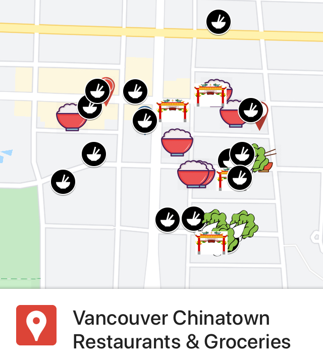 Vancouver Chinatown Food Map 